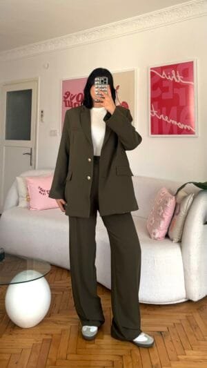 Ella Khaki Oversize Premium Set