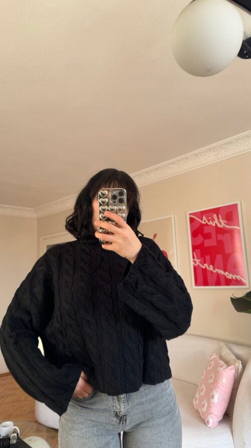 Flora Black Sweater