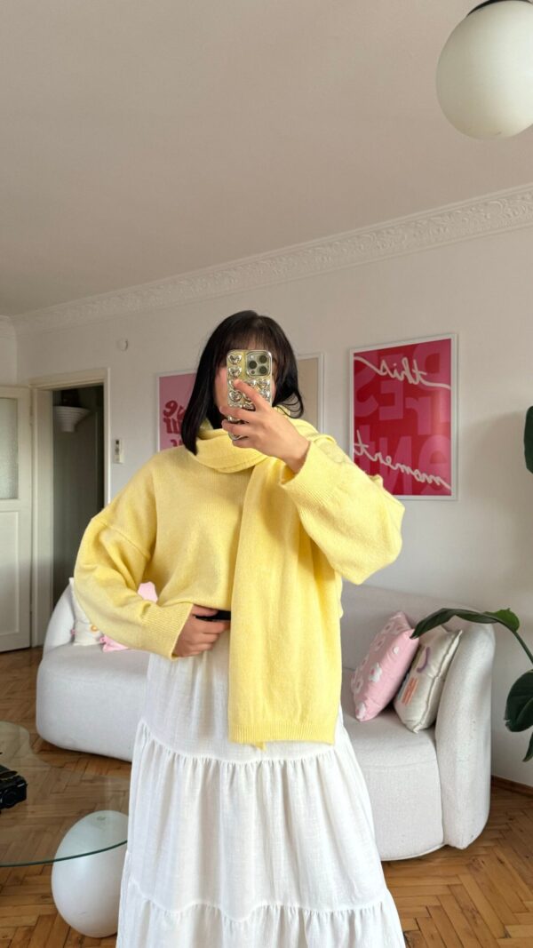 Yellow Sweater + Scarf