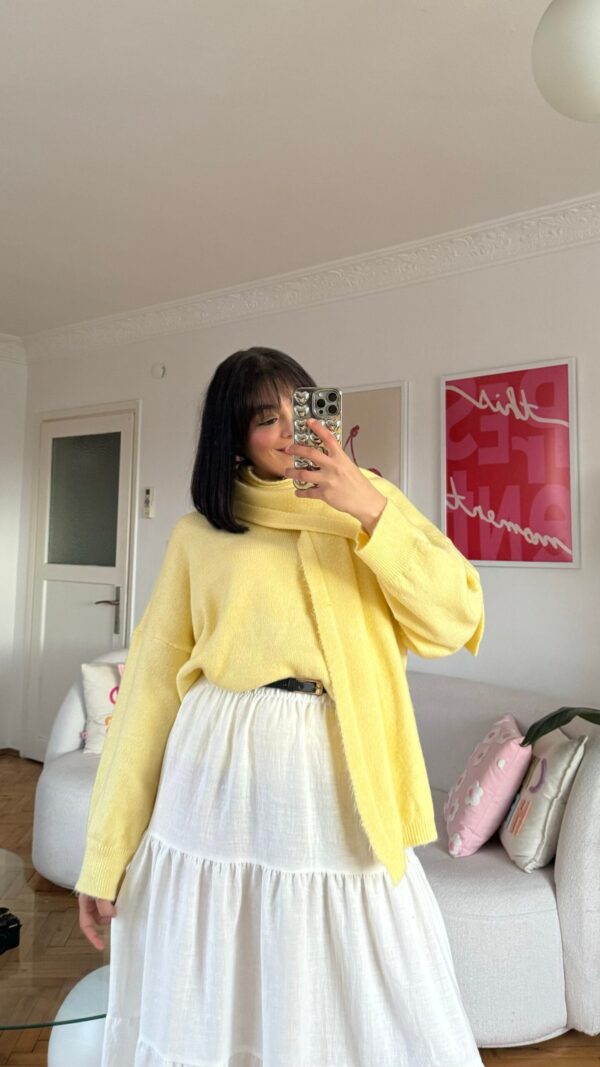 Yellow Sweater + Scarf