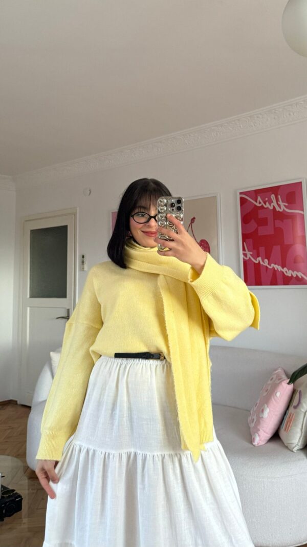 Yellow Sweater + Scarf