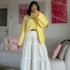 Yellow Sweater + Scarf