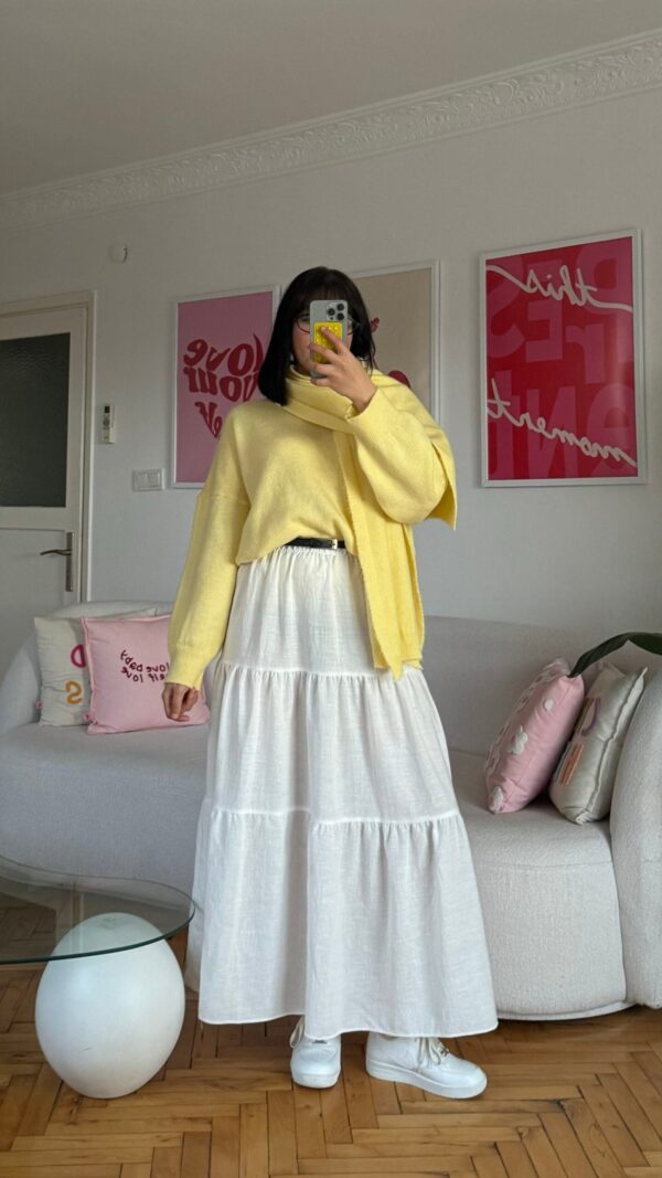 Yellow Sweater + Scarf