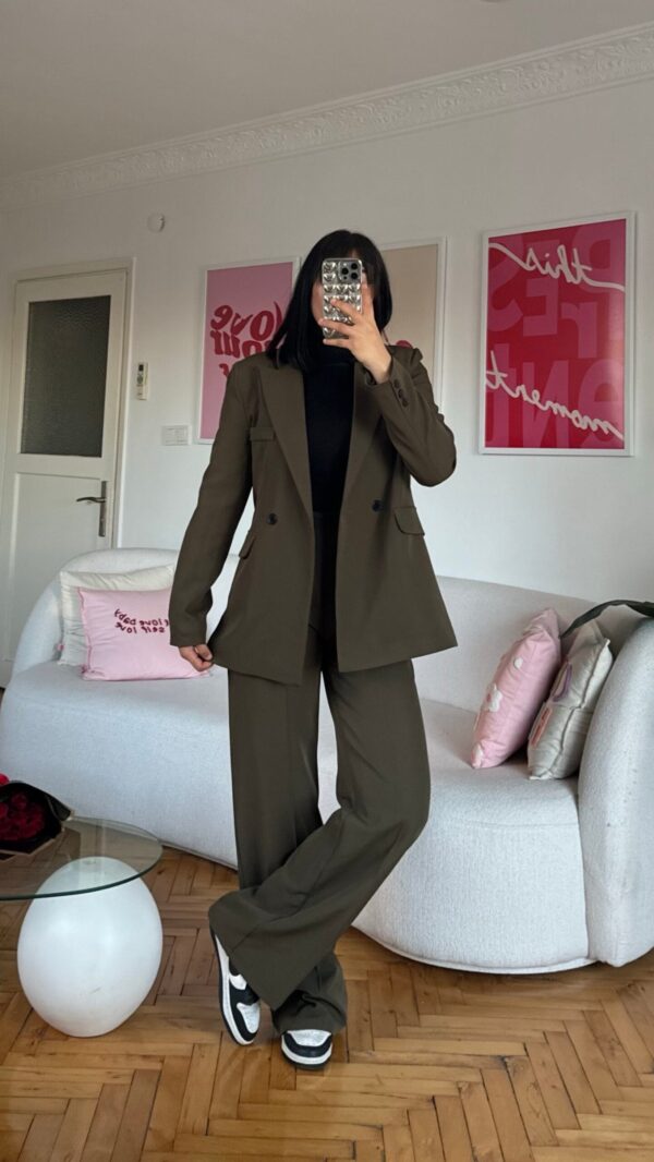 Flora Khaki Palazzo Set