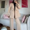 Flora Beige Palazzo Set