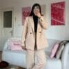 Flora Beige Palazzo Set