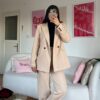Flora Beige Palazzo Set