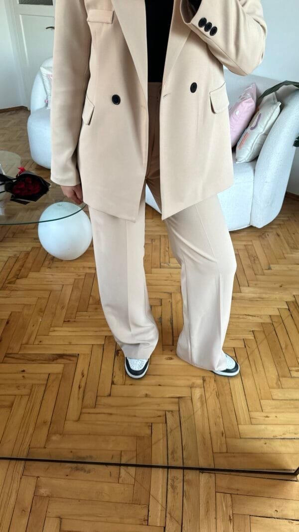 Flora Beige Palazzo Set