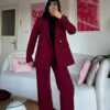 Flora Burgundy Palazzo Set
