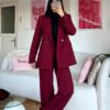 Flora Burgundy Palazzo Set