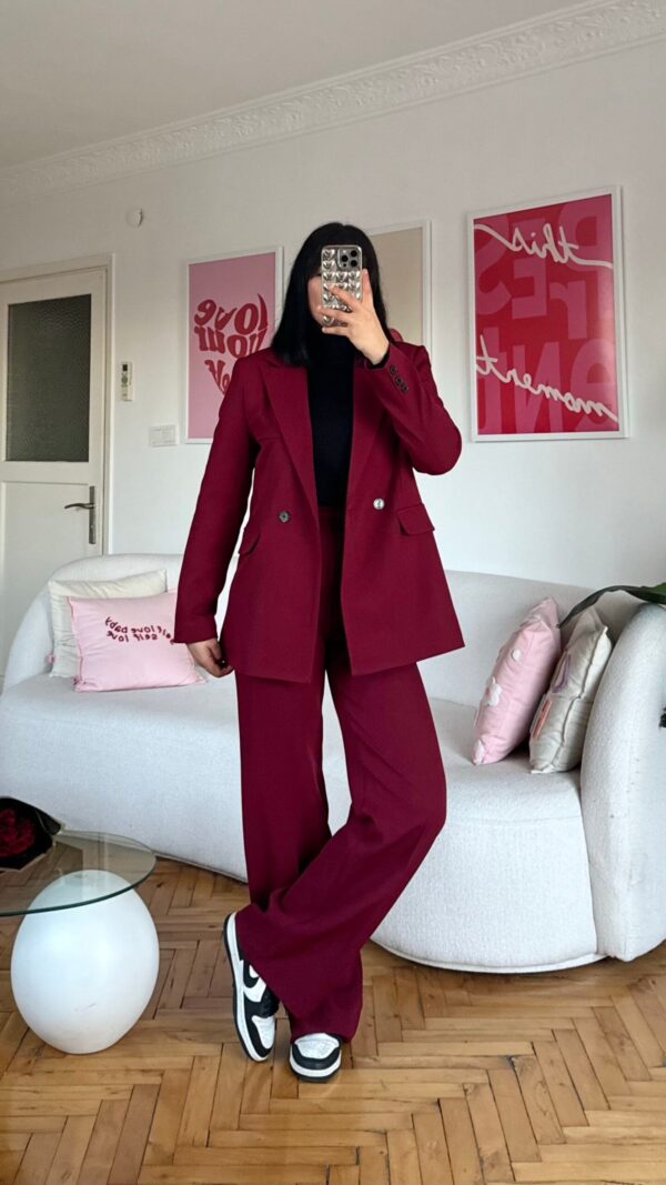 Flora Burgundy Palazzo Set