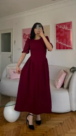 Lily Pinterest Burgundy Dress