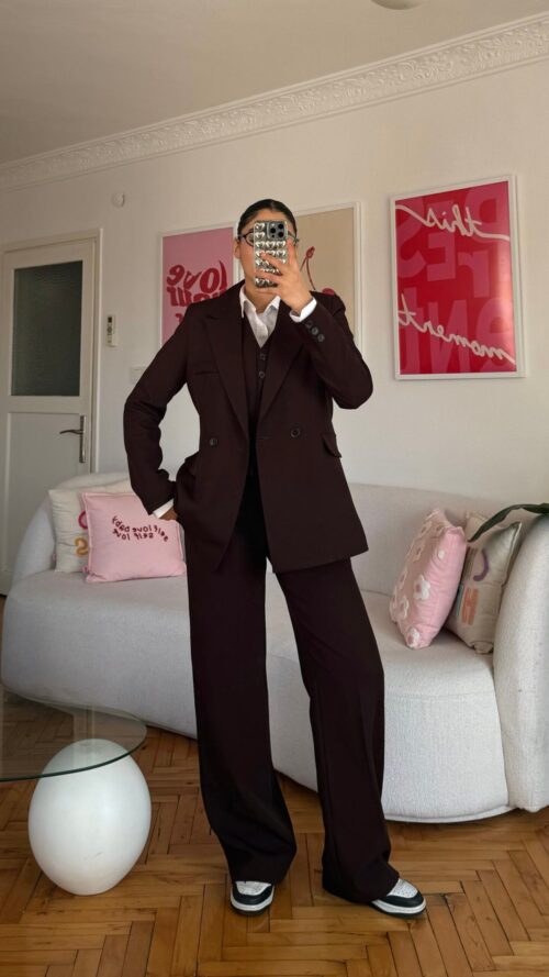 Flora Dark Brown 3 Pieces Set