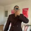 Dark Brown Fitted Blazer