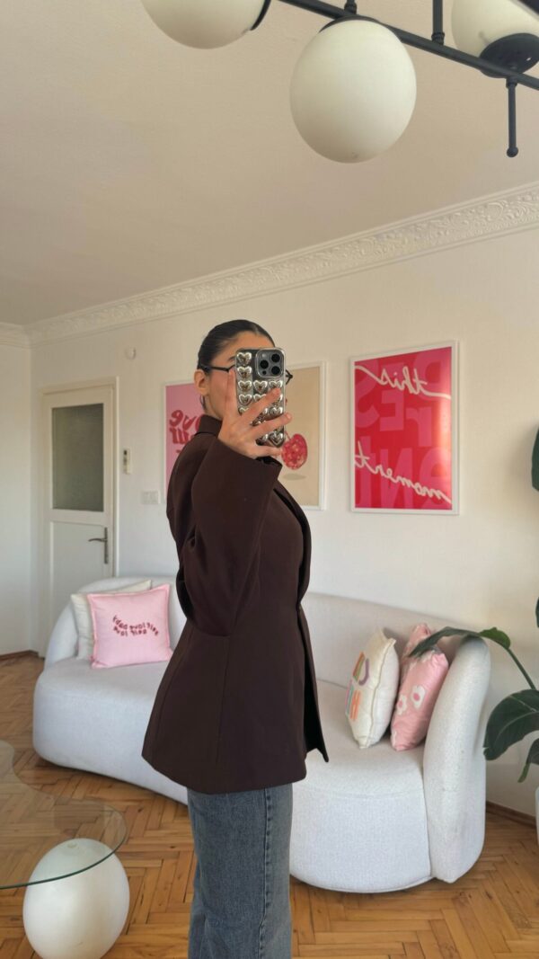 Dark Brown Fitted Blazer