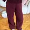 Mady Burgundy Linen Pants