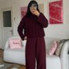 Mady Burgundy Linen Pants