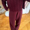 Mady Burgundy Linen Pants