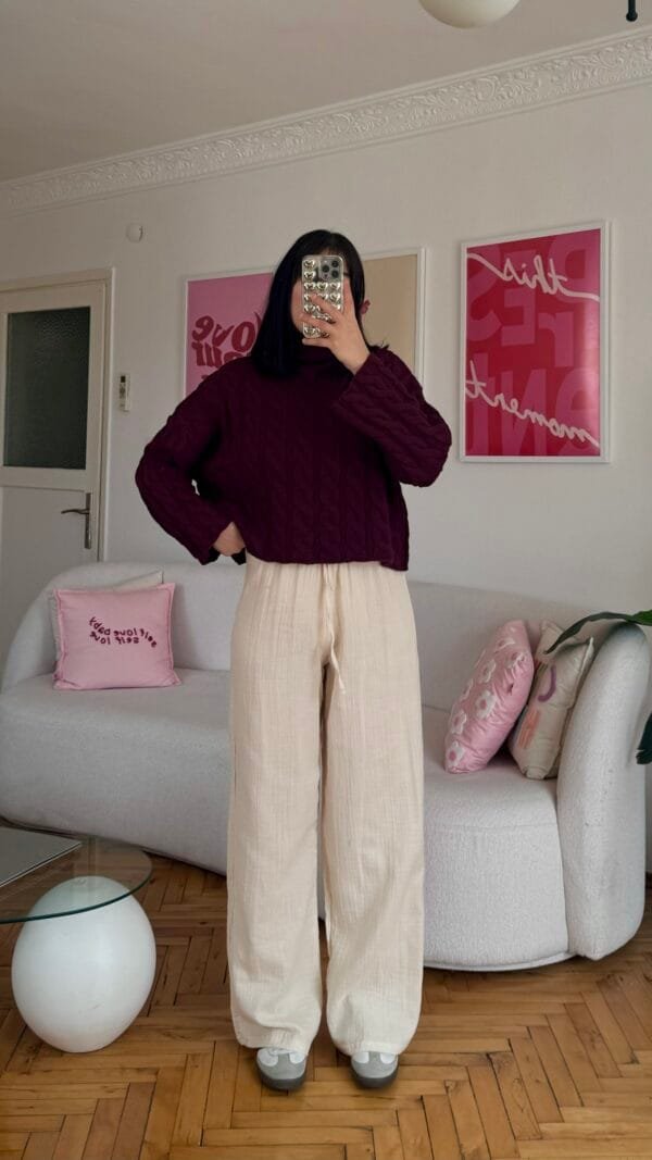 Mady Beige Linen Pants
