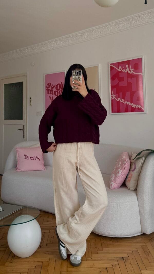 Mady Beige Linen Pants