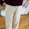 Mady Beige Linen Pants