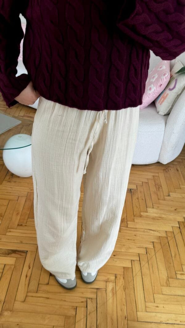 Mady Beige Linen Pants