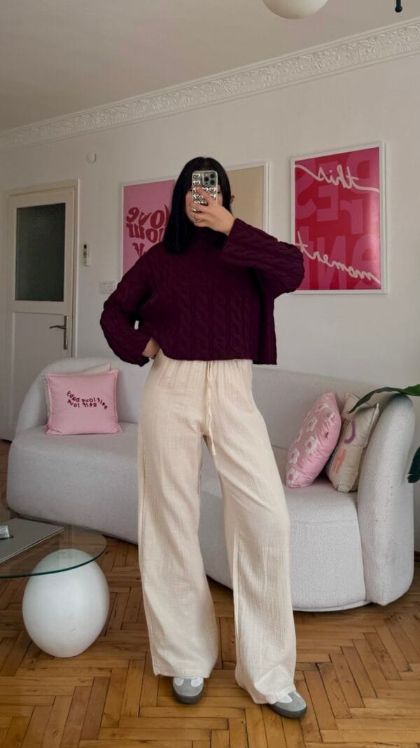 Mady Beige Linen Pants