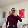Draped Burgundy Top