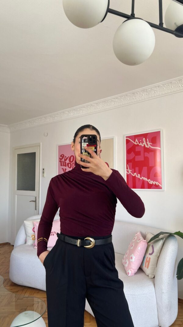 Draped Burgundy Top