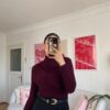 Draped Burgundy Top