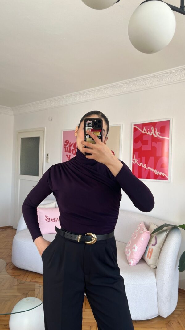 Draped Dark Purple Top