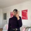 Draped Dark Purple Top