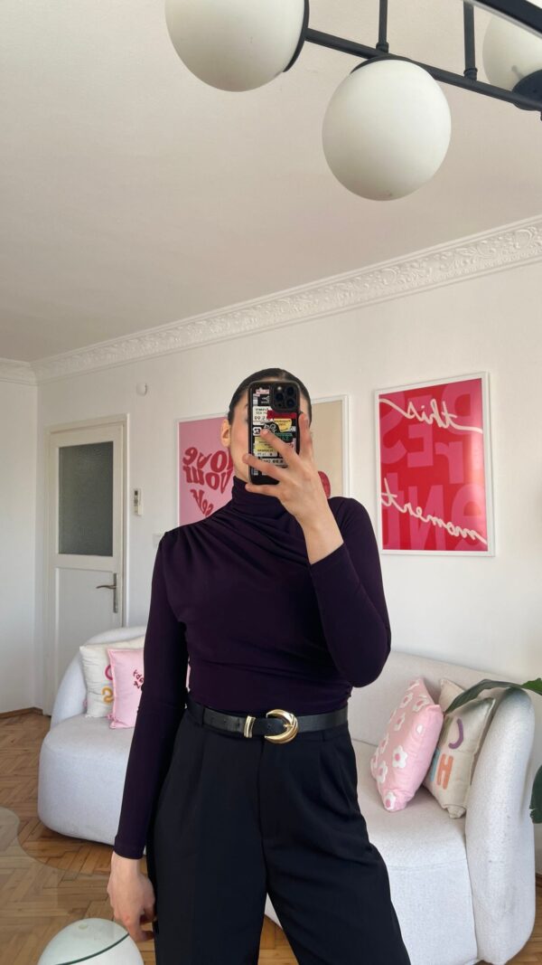 Draped Dark Purple Top