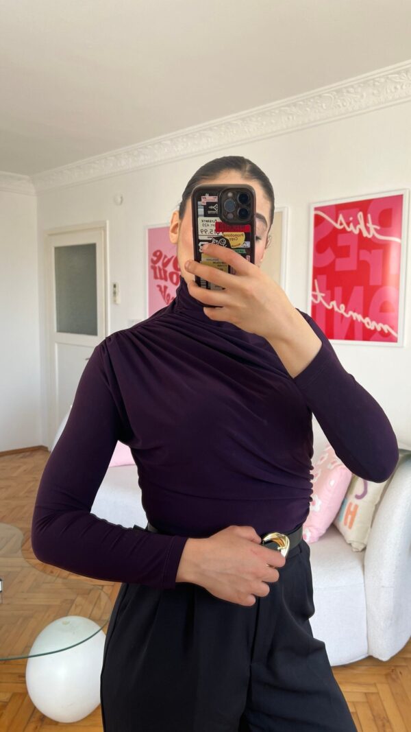 Draped Dark Purple Top