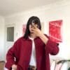 Reyna Oversize Burgundy Shirt