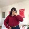 Reyna Oversize Burgundy Shirt