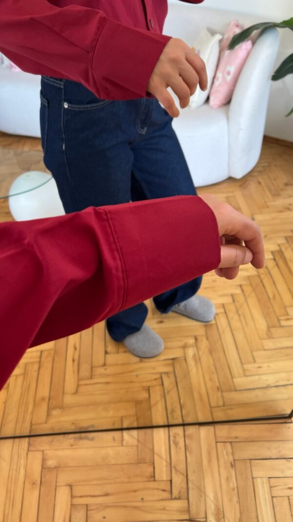 Reyna Oversize Burgundy Shirt