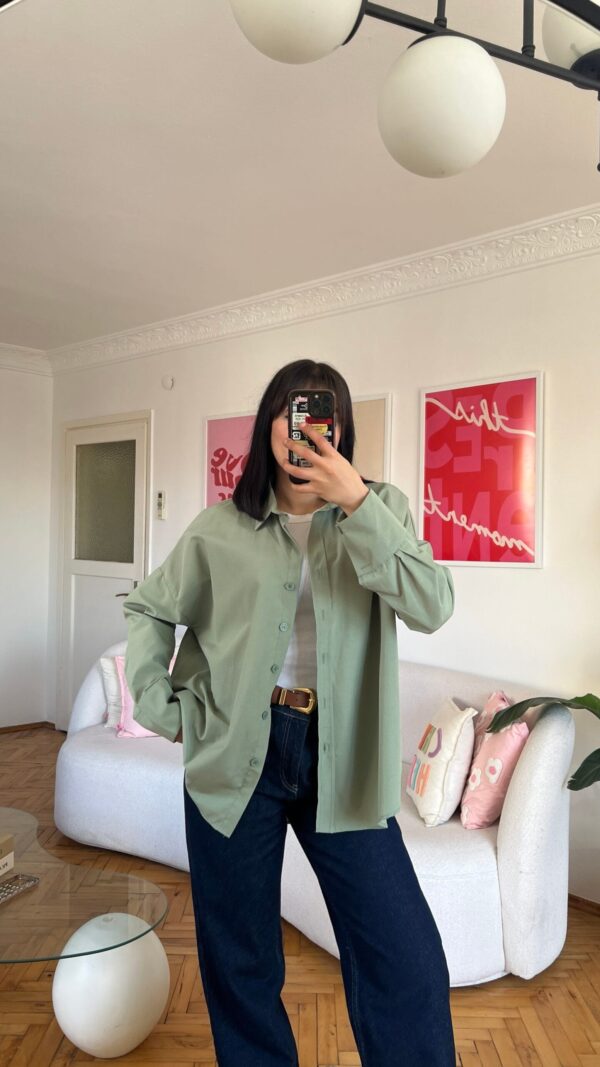 Reyna Oversize Olive Shirt