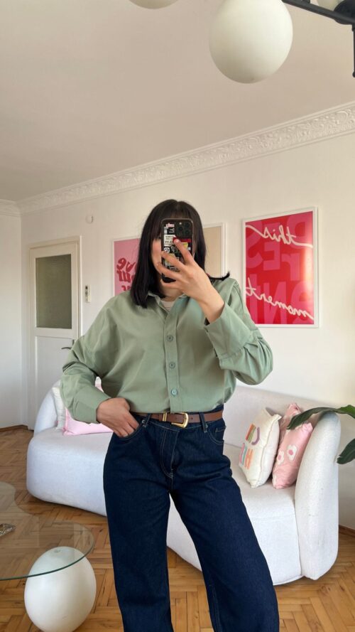 img_6458 Reyna Oversize Olive Shirt