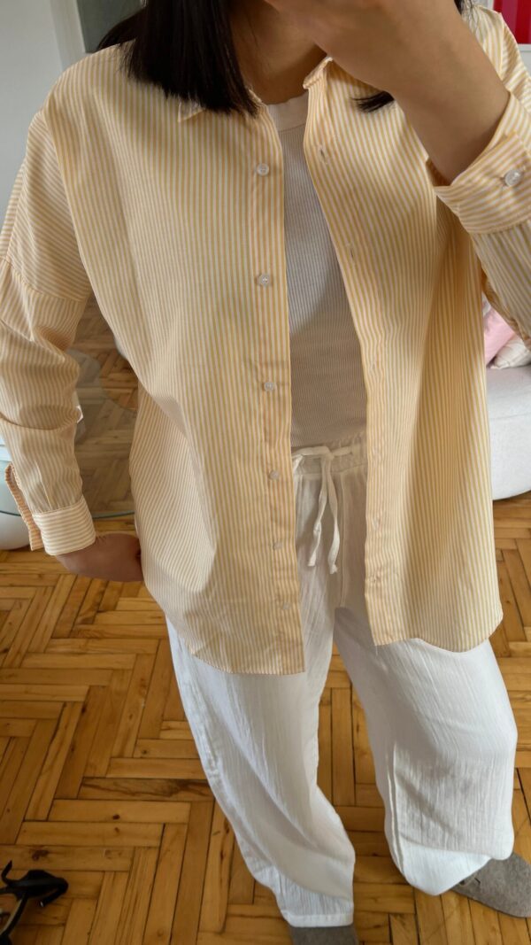 Serena Yellow Striped Shirt