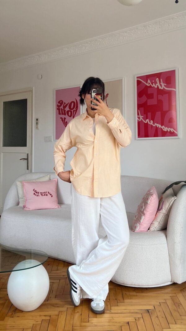 Serena Yellow Striped Shirt