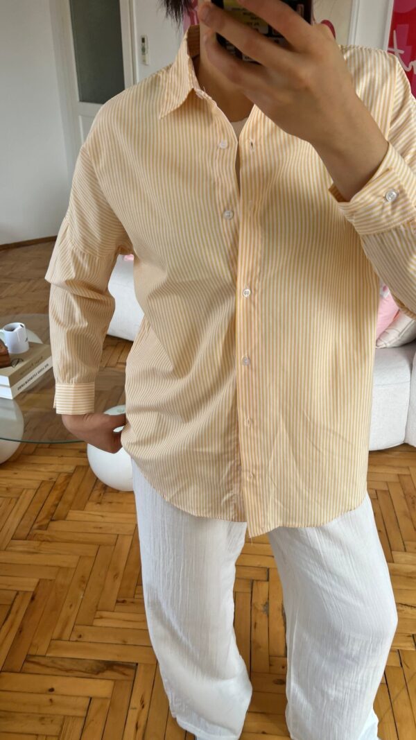 Serena Yellow Striped Shirt