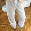 Mady White Linen Pants