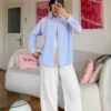 Mady White Linen Pants