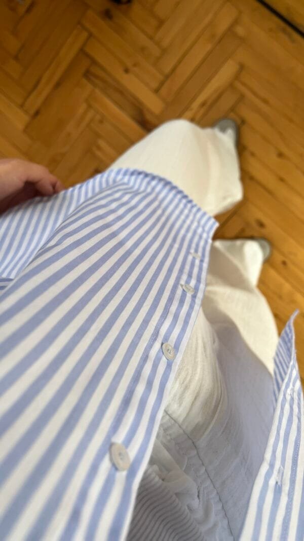 Serena Sky Blue Striped Shirt