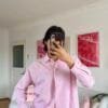 Serena Pink Striped Shirt