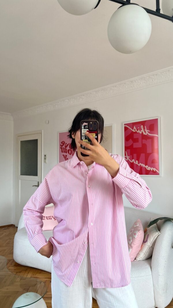 Serena Pink Striped Shirt