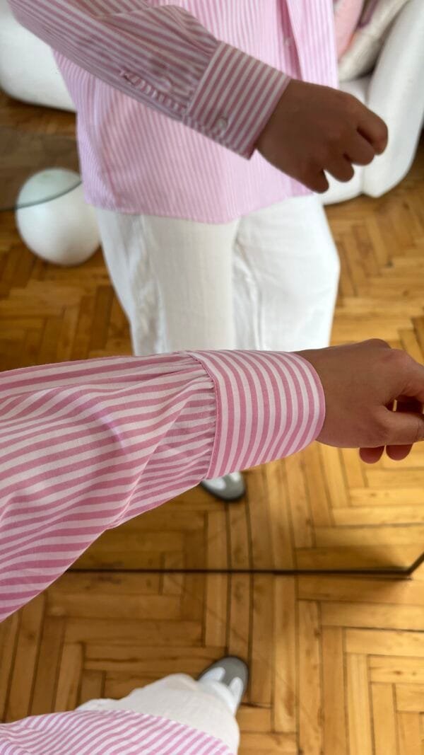 Serena Pink Striped Shirt