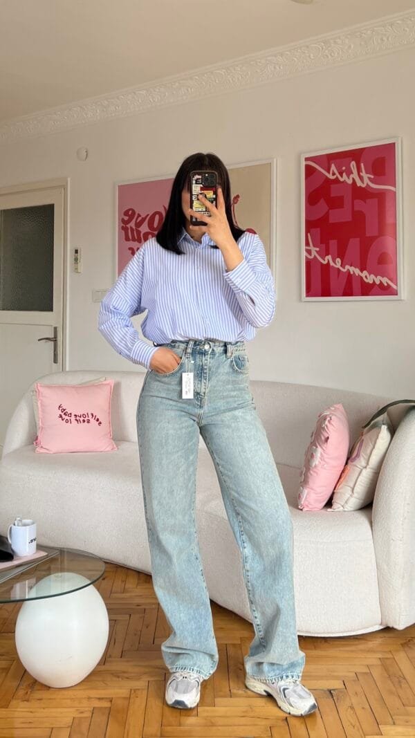 Gorgia Washed Light Blue Jeans