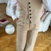 Flora Beige 3 Pieces Set